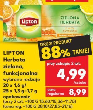Kaufland Herbata citrus lipton clear green oferta