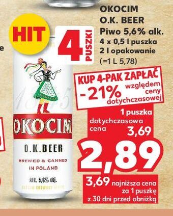 Kaufland Piwo okocim o.k. beer oferta