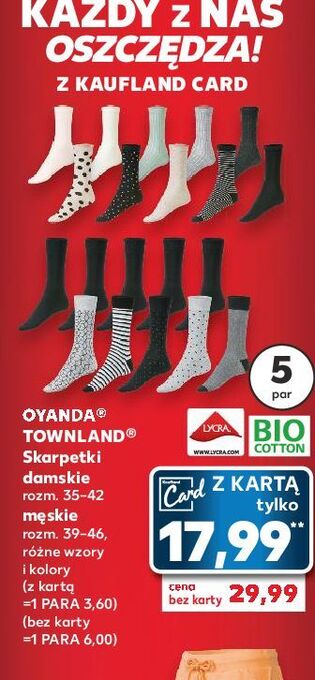 Kaufland Skarpetki męskie krótkie 39-46 townland oferta