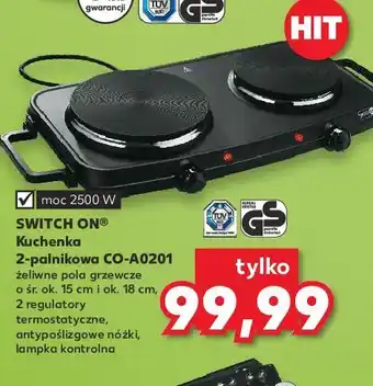 Kaufland Kuchenka 2-palnikowa co-a0201 switch on oferta