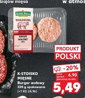 Kaufland Burger wołowy stoisko mięsne oferta