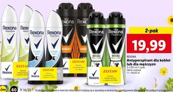Lidl Dezodorant workout hi-impact rexona men motionsense oferta