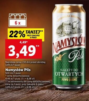 Lidl Piwo namysłów pils oferta