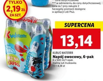 Lidl Woda malinowa kubuś waterrr oferta