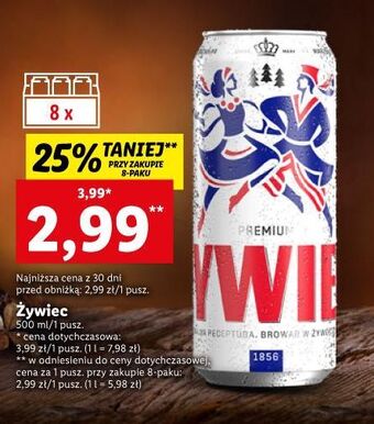 Lidl Piwo żywiec jasne pełne oferta