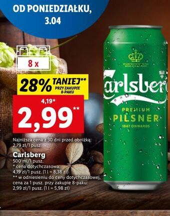 Lidl Piwo carlsberg export premium pilsner oferta