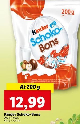 Lidl Cukierki czekoladowe kinder schoko-bons oferta