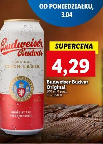 Lidl Piwo budweiser oferta