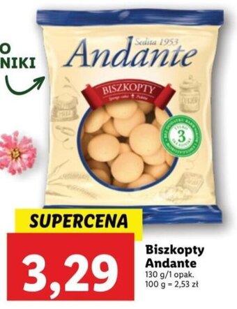 Lidl Andante Biszkopty 130g oferta