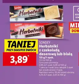 Lidl Herbatniki z czekoladą deserową oferta