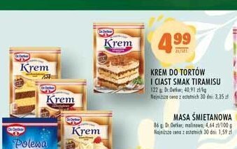 Stokrotka Krem do tortów tiramisu oferta