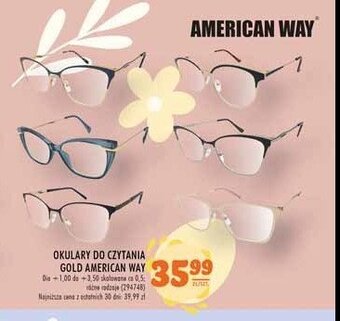 Stokrotka Okulary do czytania gold oferta