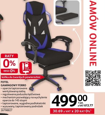 Selgros Fotel gamingowy oferta