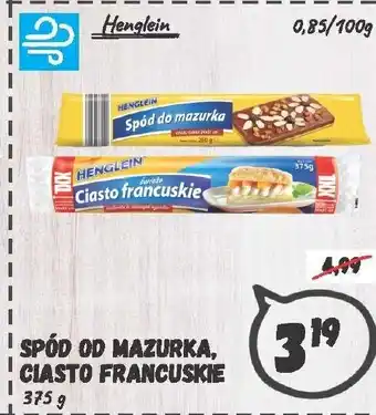 Wafelek Spód do mazurka lub ciasto francuskie 375g oferta