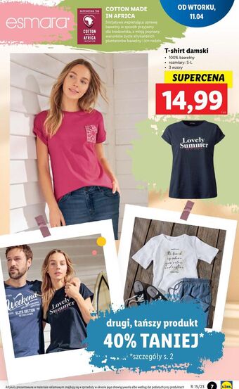 Lidl T-shirt damski rozm. s-l oferta
