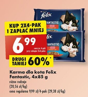 Biedronka Karma dla kota wołowina i kurczak purina felix fantastic oferta