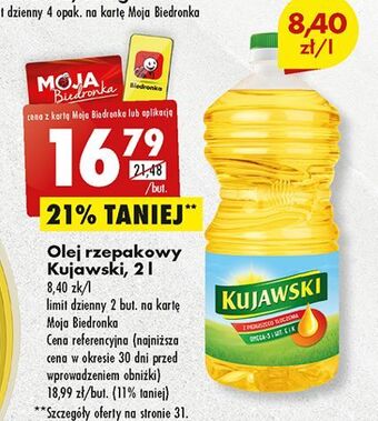 Biedronka Olej rzepakowy kujawski oferta