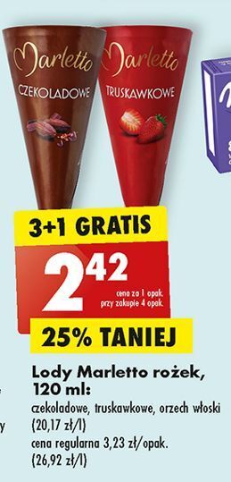 Biedronka Lody truskawkowe marletto oferta