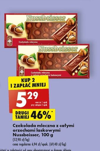 Biedronka Czekolada mleczna z całymi orzechami alpen gold nussbeisser oferta