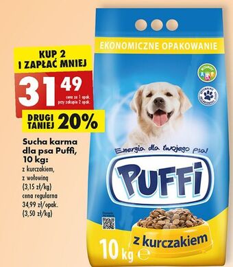 Biedronka Sucha karma dla psa z wołowiną puffi oferta