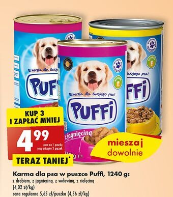 Biedronka Karma dla psa z wołowiną puffi oferta