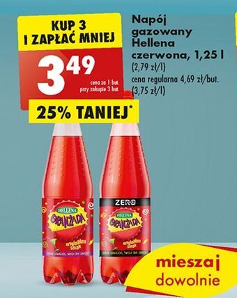Biedronka Oranżada czerwona hellena oferta