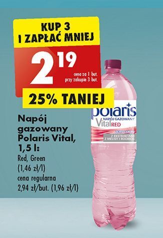 Biedronka Napój gazowany vital green polaris oferta