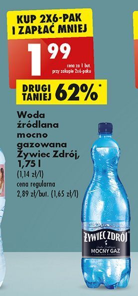 Biedronka Woda mocny gaz żywiec zdrój oferta