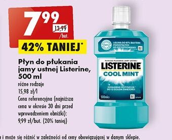 Biedronka Płyn do płukania ust listerine cool mint oferta
