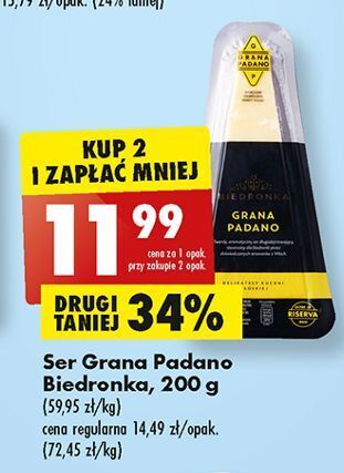 Biedronka Ser grana padano biedronka oferta