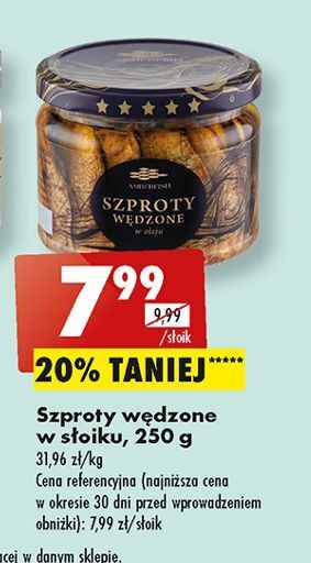 Biedronka Szproty wędzone w oleju amberfish oferta