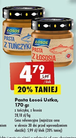 Biedronka Pasta z tuńczyka łosoś ustka oferta