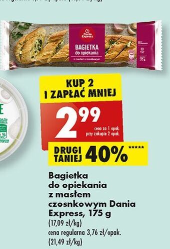 Biedronka Bagietka do opiekania z masłem i czosnkiem danie express oferta
