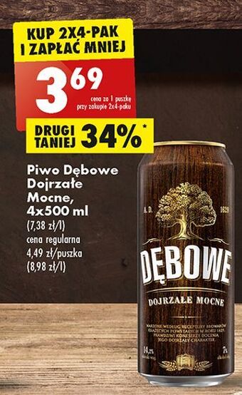 Biedronka Piwo dębowe dojrzałe mocne oferta