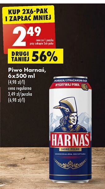 Biedronka Piwo harnaś jasne pełne oferta