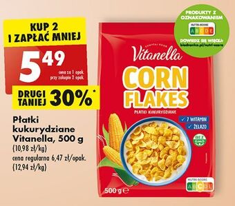Biedronka Płatki kukurydziane vitanella oferta