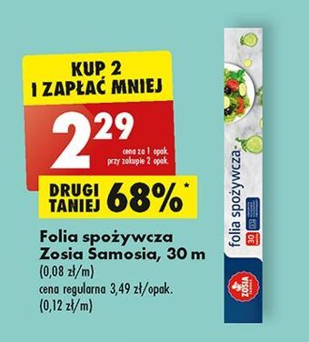 Biedronka Folia spożywcza 30 m zosia samosia oferta