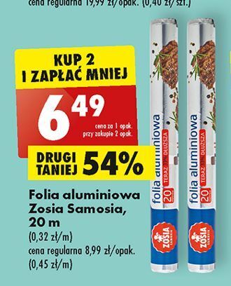 Biedronka Folia aluminiowa 20 m zosia samosia oferta