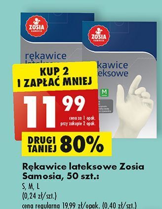 Biedronka Rękawice lateksowe s zosia samosia oferta