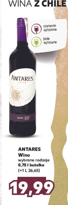 Kaufland Wino białe wytrawne antares oferta