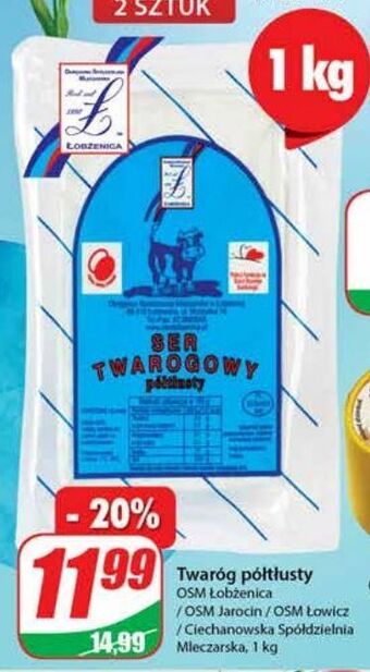 Dino Twaróg krajanka półtłusty ciechanów oferta
