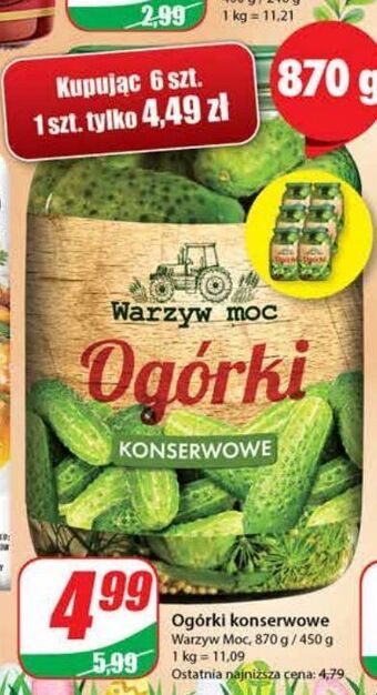 Dino Ogorki konserwowe warzyw moc oferta