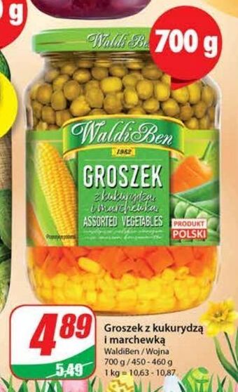 Dino Groszek z kukurydzą i marchewką waldiben oferta