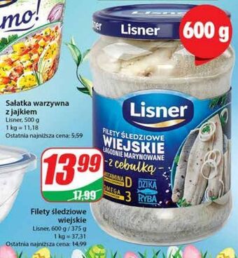 Dino Wiejskie filety śledziowe w oleju z cebulką lisner oferta
