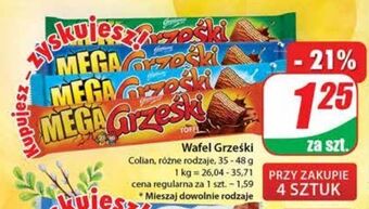 Dino Wafelek kakaowy w czekoladzie mlecznej grześki mega oferta