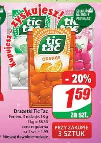 Dino Cukierki orange tic tac oferta