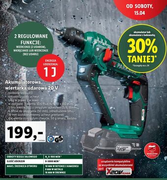 Lidl Wiertarka udarowa 20 v parkside oferta