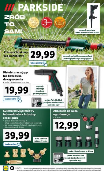 Lidl Zraszacz wahadłowy parkside oferta