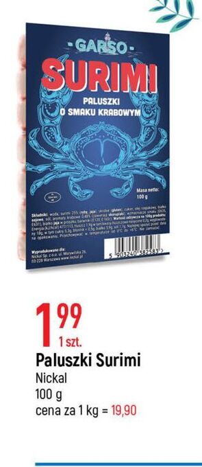 E.Leclerc Paluszki surimi garso oferta
