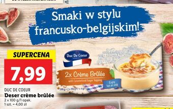 Lidl Deser mleczny ze śmietaną creme brulee duc de coeur oferta